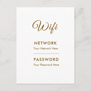 Kampanj Wifi Lösenordsnätverk Vykort