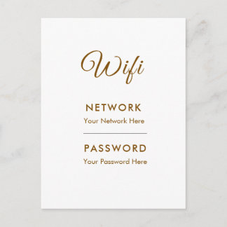 Kampanj Wifi Lösenordsnätverk Vykort