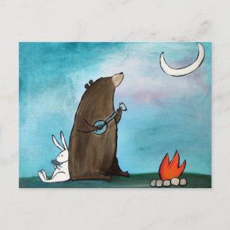Kampanjbjörn Whimsical Storybook Art Vykort