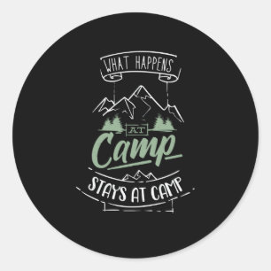 Kampanjens fruktbara Camper Sstickande camping Runt Klistermärke