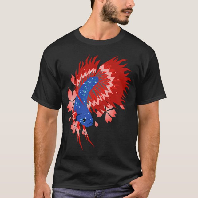 kampanjettail betta med sakurakronblad t shirt (Framsida)