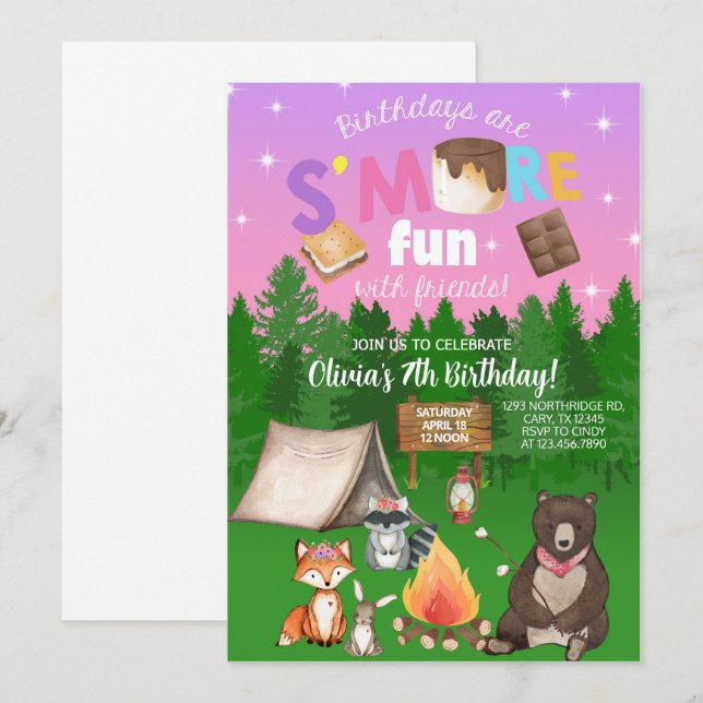 Kampanjfödelsedag för fler roligtar, inbjudan. inb inbjudningar (Fram/baksida)