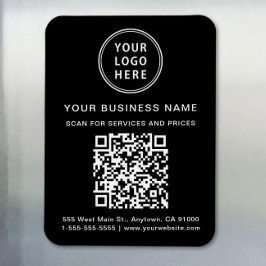 Kampanjföretag Logotyp QR-kod Svart Magnet