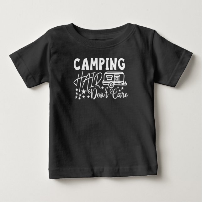 Kampanjhår bryr sig inte om Camping Caravan Camper T Shirt (Framsida)