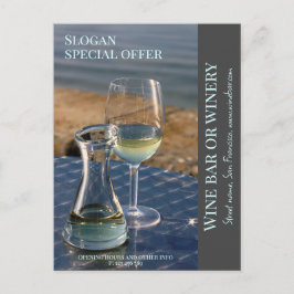 Kampanjkort för vinhandel, bar eller vingård vykort