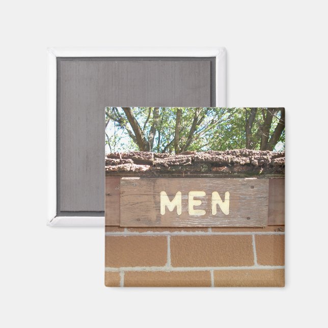 Kampanjminnen Manar Restroom-tecken Magnet (Front/Back)