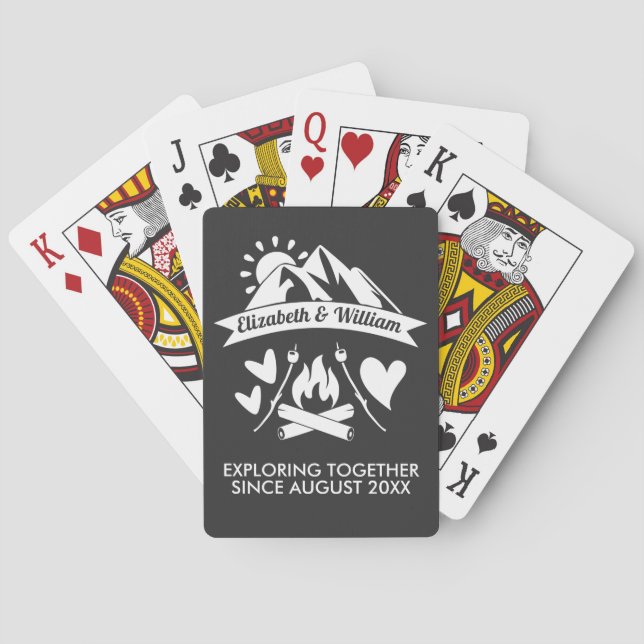 Kampanjpars utforskning av bergsbryggor tillsamman casinokort (Baksidan)