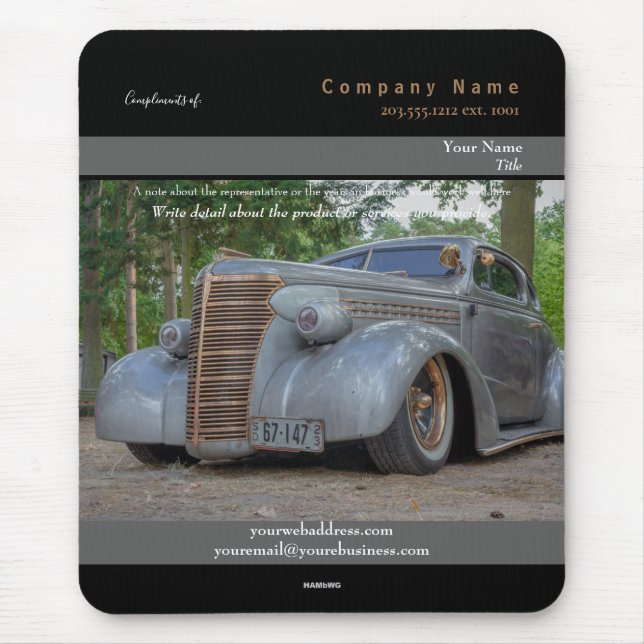 Kampanjtema för Mousepad-bilar - HAMbyWG Musmatta (Framsidan)