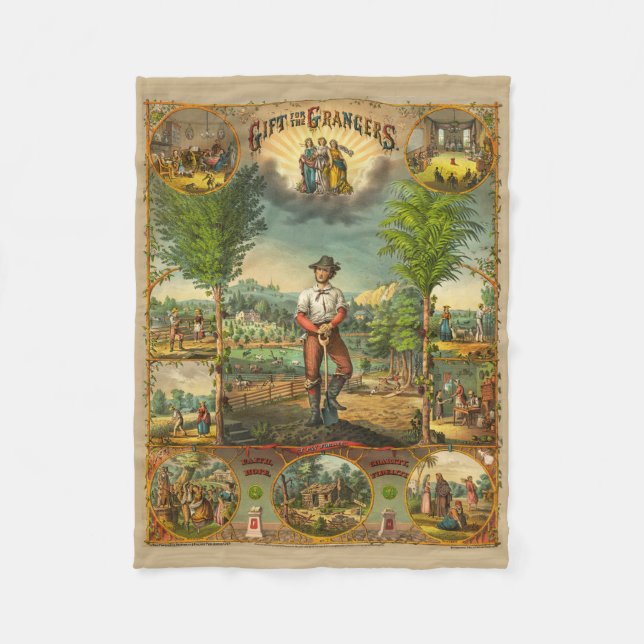 Kampanjutskrift för stora medlemmar fleecefilt (Framsidan)