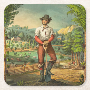 Kampanjutskrift för stora medlemmar underlägg papper kvadrat