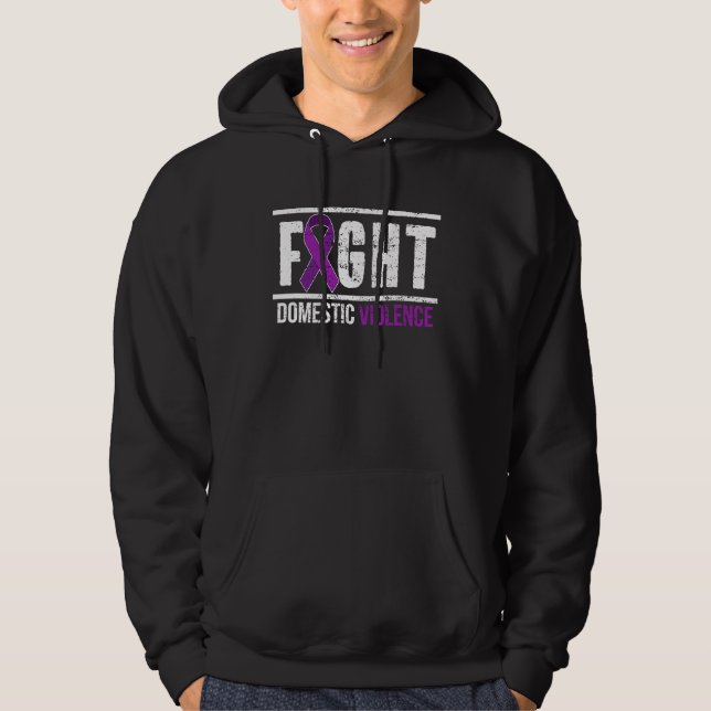 Kämpar för medvetenhet om våld i nära relationer ö hoodie (Framsida)