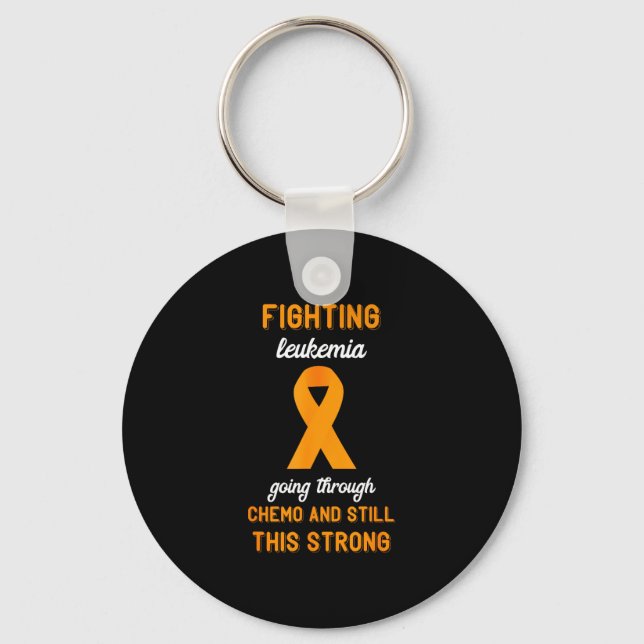 Kämpar mot leukemi stark orange band leukemi nyckelring (Framsida)