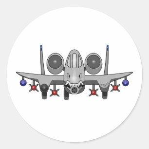 Kämpe för A-10 Warthog Runt Klistermärke