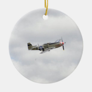 Kämpe för Mustang P51 Julgransprydnad Keramik
