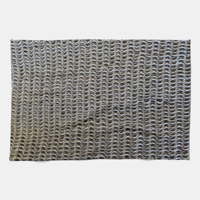 kämpe för riddare för metallringbrynjaarmor hans kökshandduk (Horisontell)