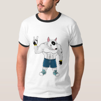 kämpe för tjurterrierhund t-shirt