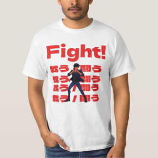 Kämpe med 90-tals Retro Anime Stil T Shirt
