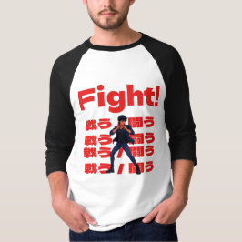 Kämpe med 90-tals Retro Anime Stil T Shirt