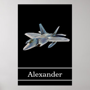 Kämpejet för rovfågel F-22 med namn Poster