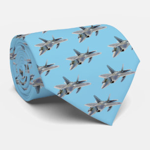 Kämpejet för rovfågel F-22 på himmelblått Slips