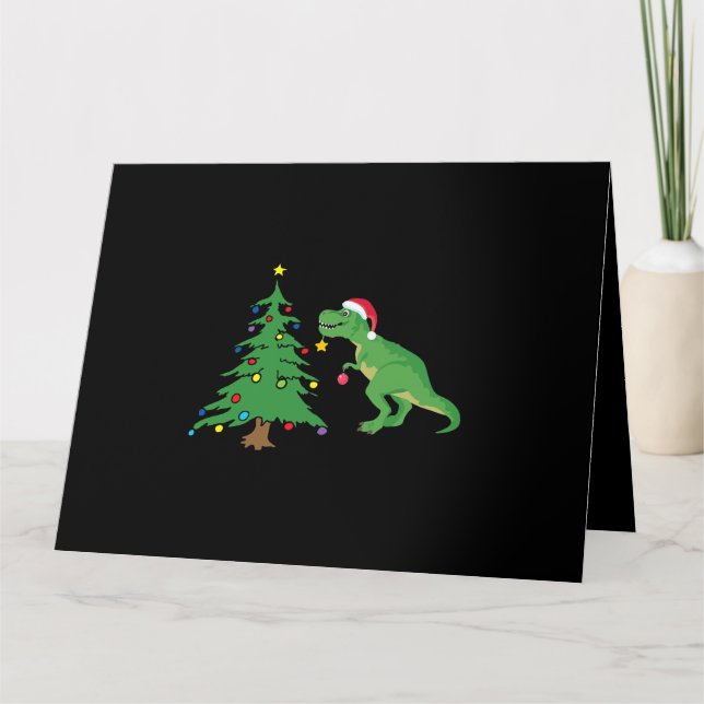 Kampen är äkta Dinosaur Julgran Star Kort (Framsida)