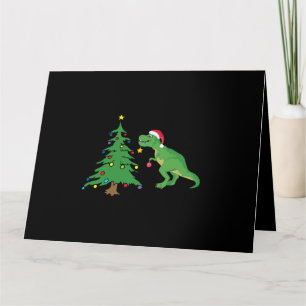 Kampen är äkta Dinosaur Julgran Star Kort