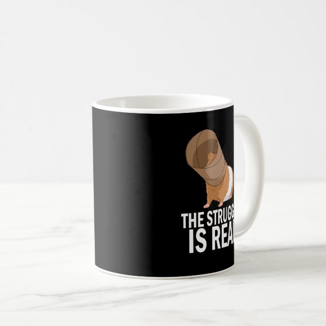 Kampen är äkta Gift Funny Guinea Gris Kaffemugg (Framsida höger)