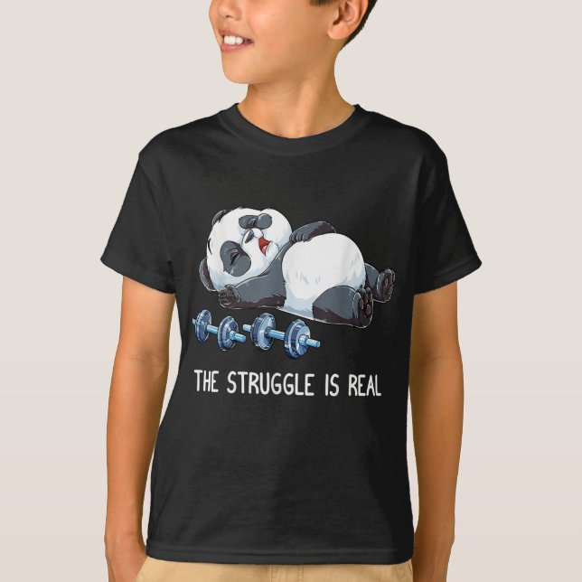 Kampen är äkta Panda-viktning T Shirt (Framsida)