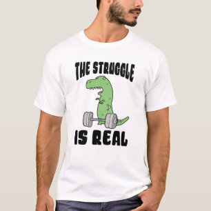 Kampen är äkta till Rex Gym-workout T Shirt