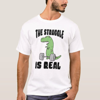 Kampen är äkta till Rex Gym-workout T Shirt