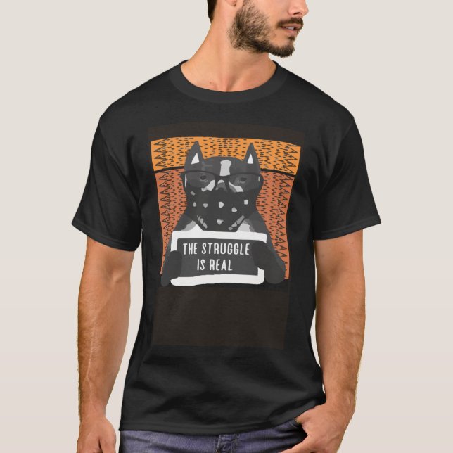 Kampen är en riktig Hund-mask T Shirt (Framsida)