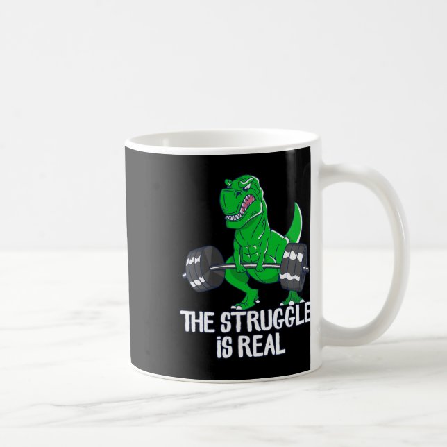 Kampen är en riktigt fin T-rex-gymmenstruation Kaffemugg (Höger)