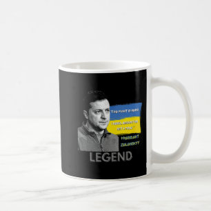 Kampen är här Ukrainas president Zelensky Legen Kaffemugg