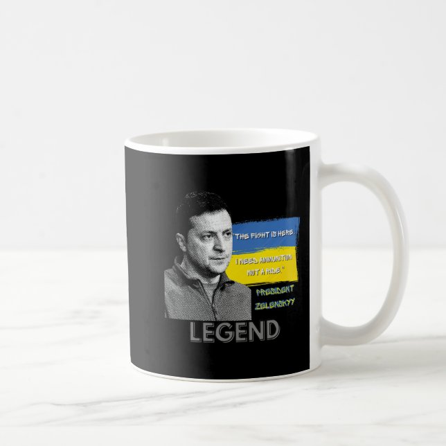 Kampen är här Ukrainas president Zelensky Legen Kaffemugg (Höger)