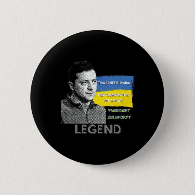 Kampen är här Ukrainas president Zelensky Legen Knapp (Framsida)