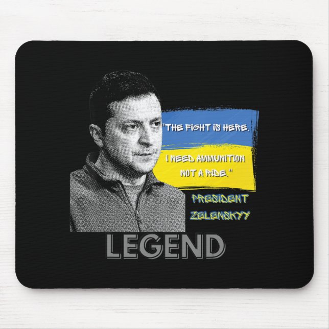 Kampen är här Ukrainas president Zelensky Legen Musmatta (Framsidan)