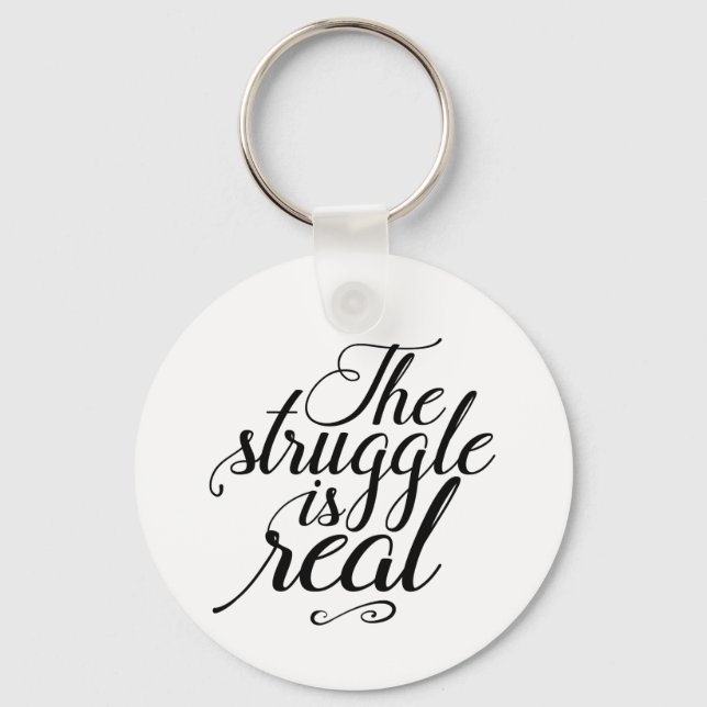 Kampen är hårt arbete för att lyckas nyckelring (Framsida)