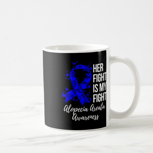 Kampen är min aktion Alopeci Areata Awareness Kaffemugg (Höger)