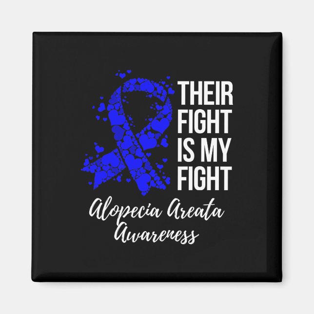 Kampen är min aktion Alopeci Areata Awareness Magnet (Framsidan)