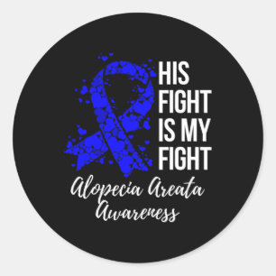 Kampen är min aktion Alopeci Areata Awareness Runt Klistermärke
