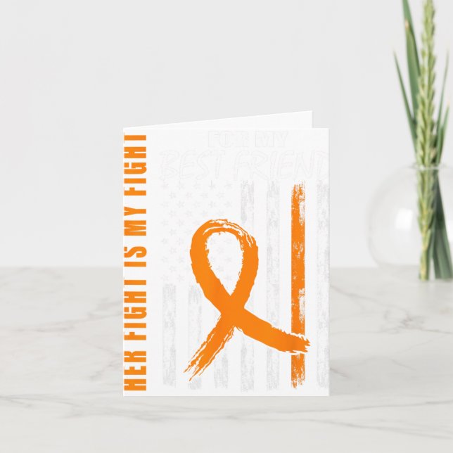 Kampen är min bästa vän Leukemia Awareness U Kort (Framsida)