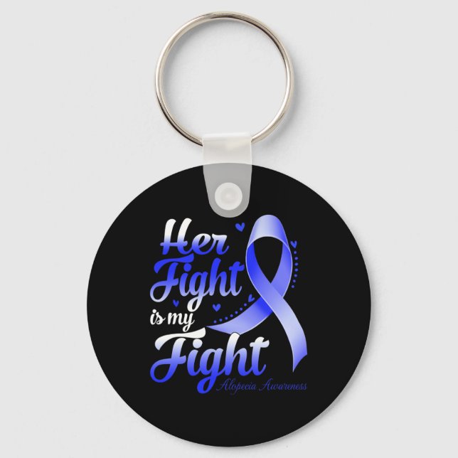 Kampen är min "Fight Alopecia Awareness Warrior Ri Nyckelring (Framsida)