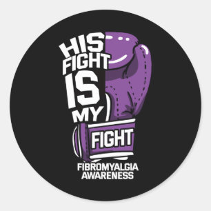 Kampen är min Fight Fibromyalgia Lila Rheumatologi Runt Klistermärke