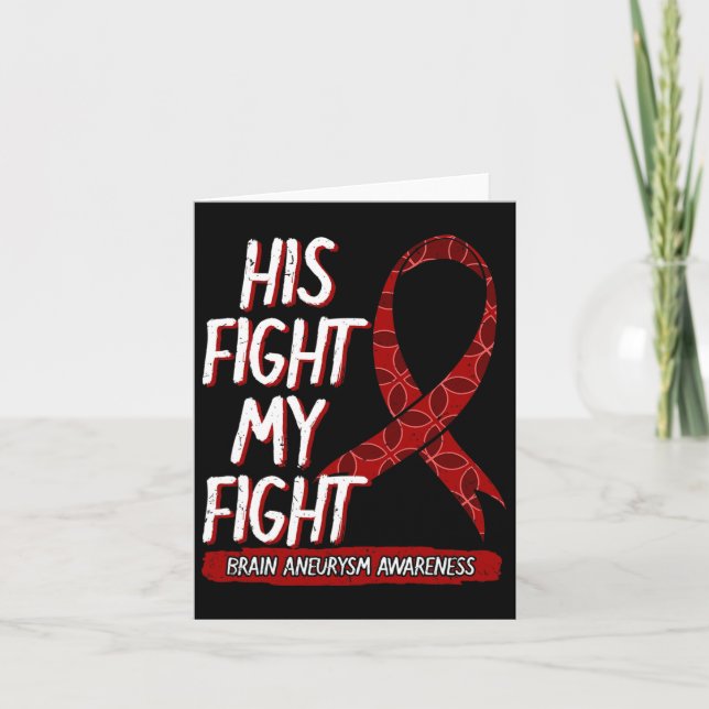 Kampen är min kamp Hjärnaneurysm Medvetenhet Fight Kort (Framsida)