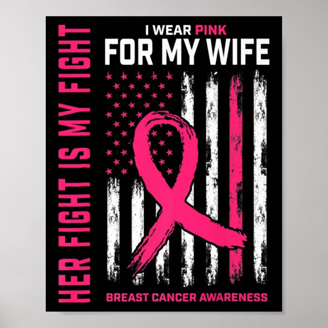 Kampen är min kamp i Bära Rosa  Breast Cancer F Poster (Framsidan)