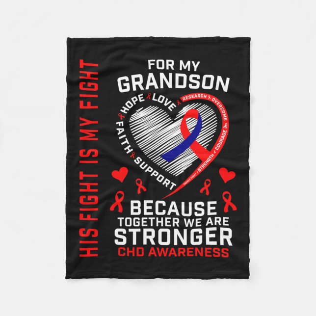 Kampen är min kamp, morson Chd Awareness Heart Dis Fleecefilt (Framsidan)