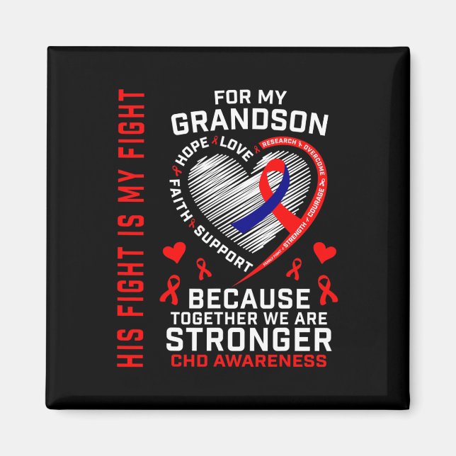 Kampen är min kamp, morson Chd Awareness Heart Dis Magnet (Framsidan)