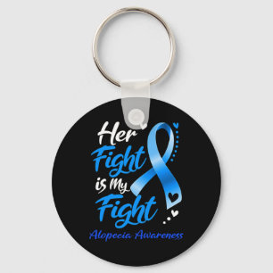 Kampen är min kamp mot Alopecia Awareness Ribbon Nyckelring