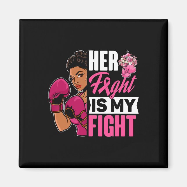 Kampen är min kamp mot bröstcancer, boxing Black A Magnet (Framsidan)