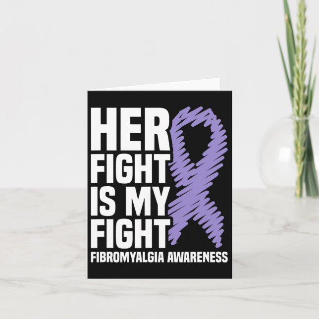 Kampen är min medvetenhet om Fibromyalgi i kampen  Kort (Framsida)